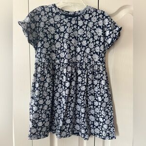 Vineyard Vines Navy and White Floral Girls casual dresses Size S 7/8